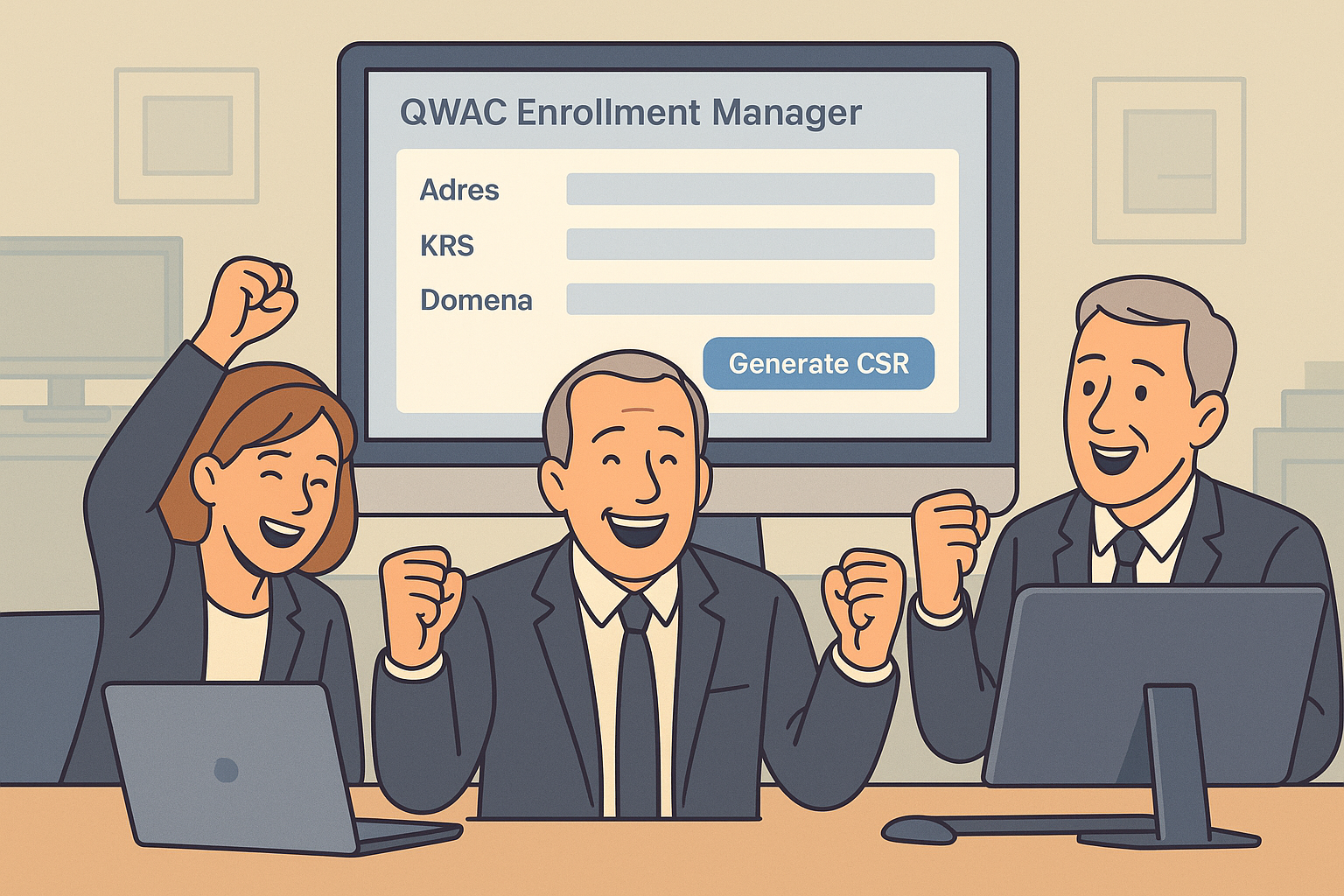 QWAC SSL generate CSR